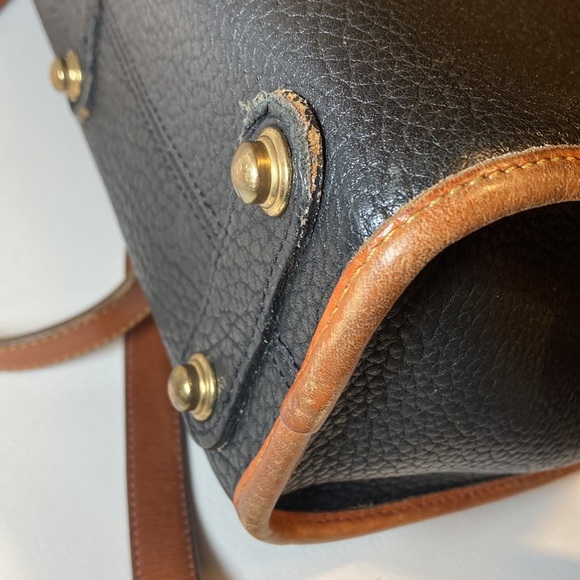 Vintage Dooney & Bourke All Weather Leather Essex Handbag USA pebbled black - Picture 9 of 14